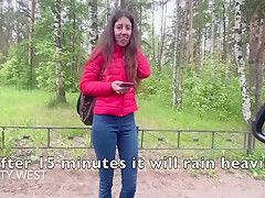 18 Year Old Russian Girl Sucks Cock In A Car For Tips With Dialogue