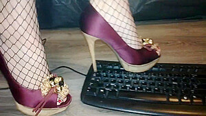 Crush Keyboard With Sexy High Heels