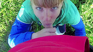 Russian Girl Sasha Bikeyeva – Cute Young Sucks Dick School Coach After Lessons In The Park POV