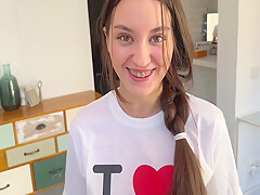 Sugary Kitty In I Seduced My Step Sis When She Wearing I Love Doggystyle T-shirt And Missionary Cum Inside Her! 10 Min